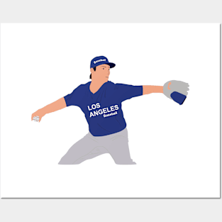 Baseball player in action Posters and Art